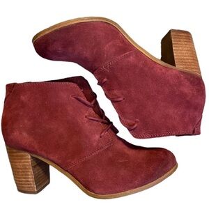 Toms Lunata Maroon Burgundy Color Size 8